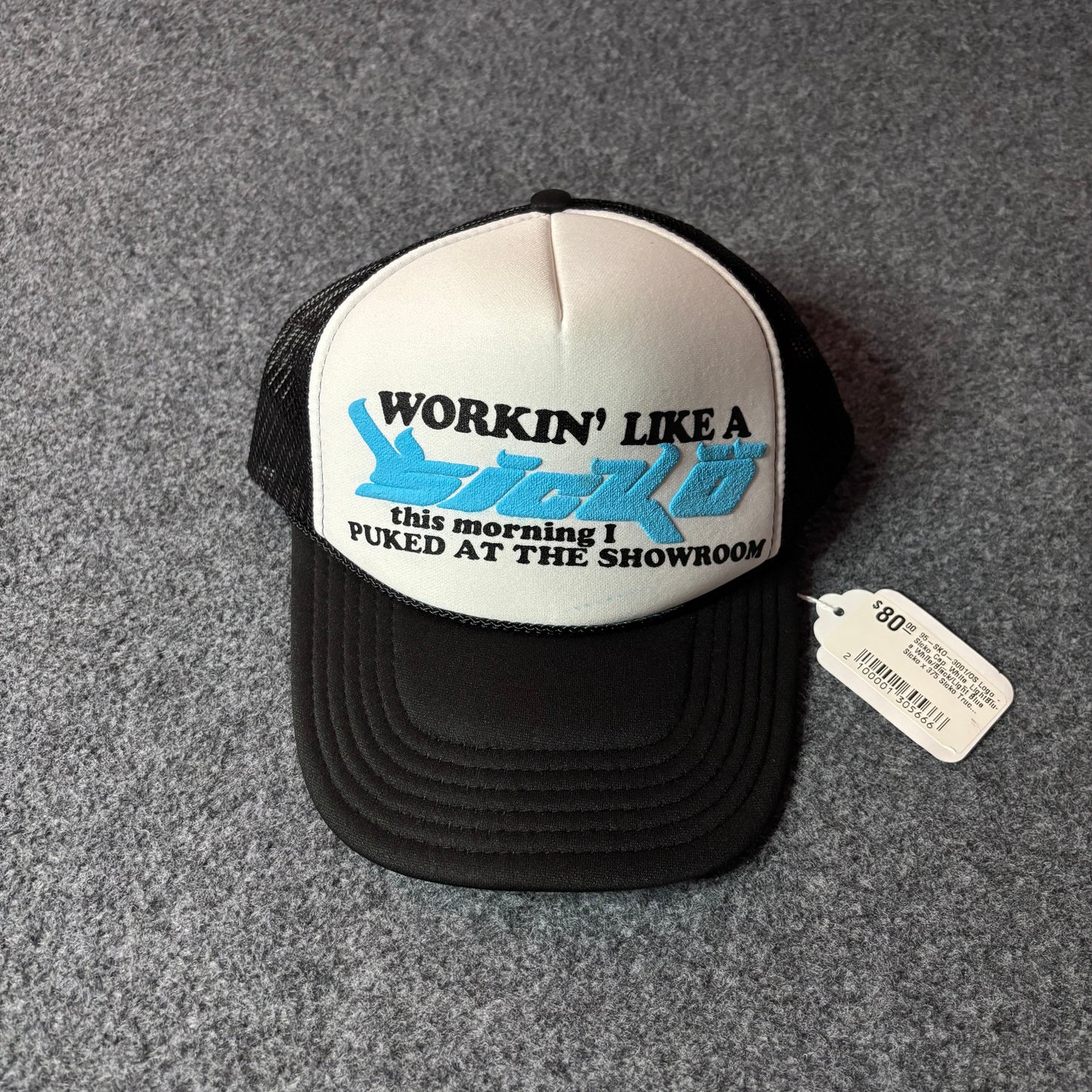 Sicko black & light blue trucker hat