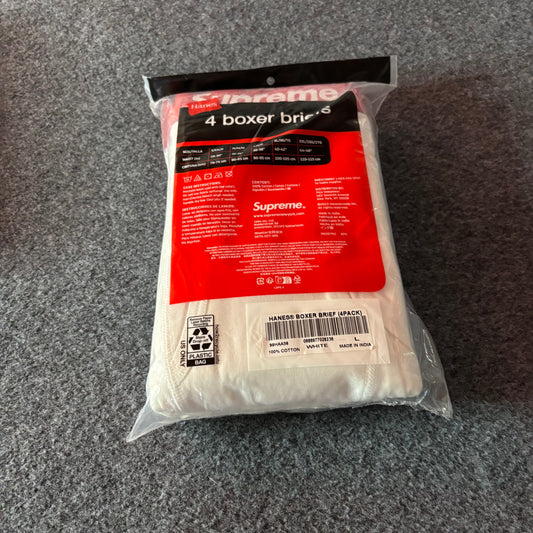 Supreme boxers white 4 pack