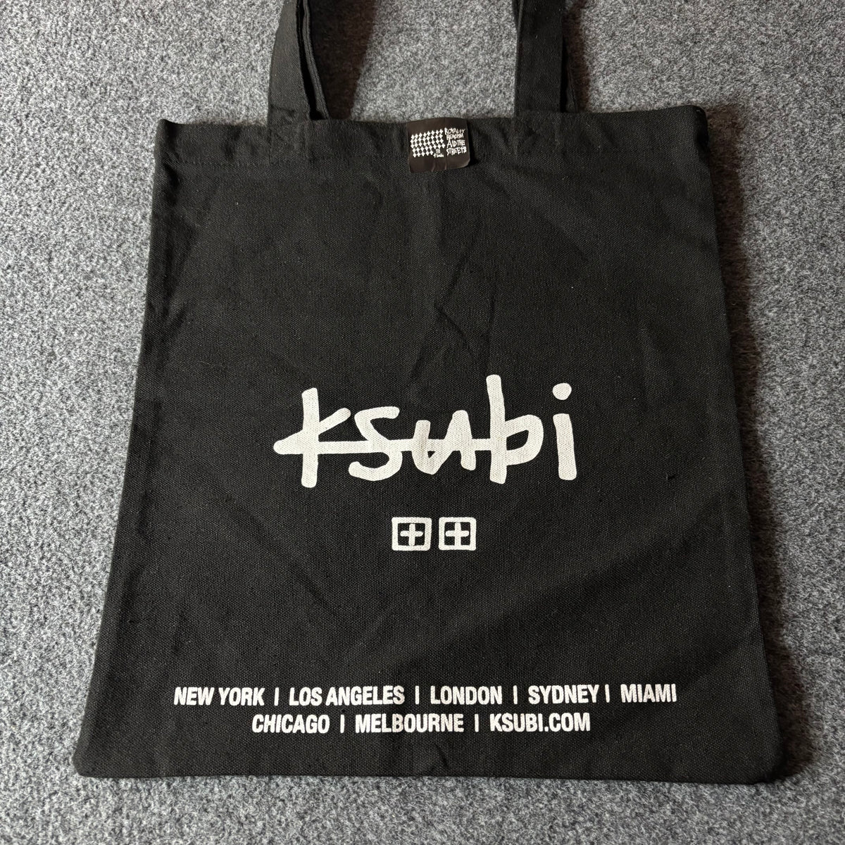 Ksubi black tote bag