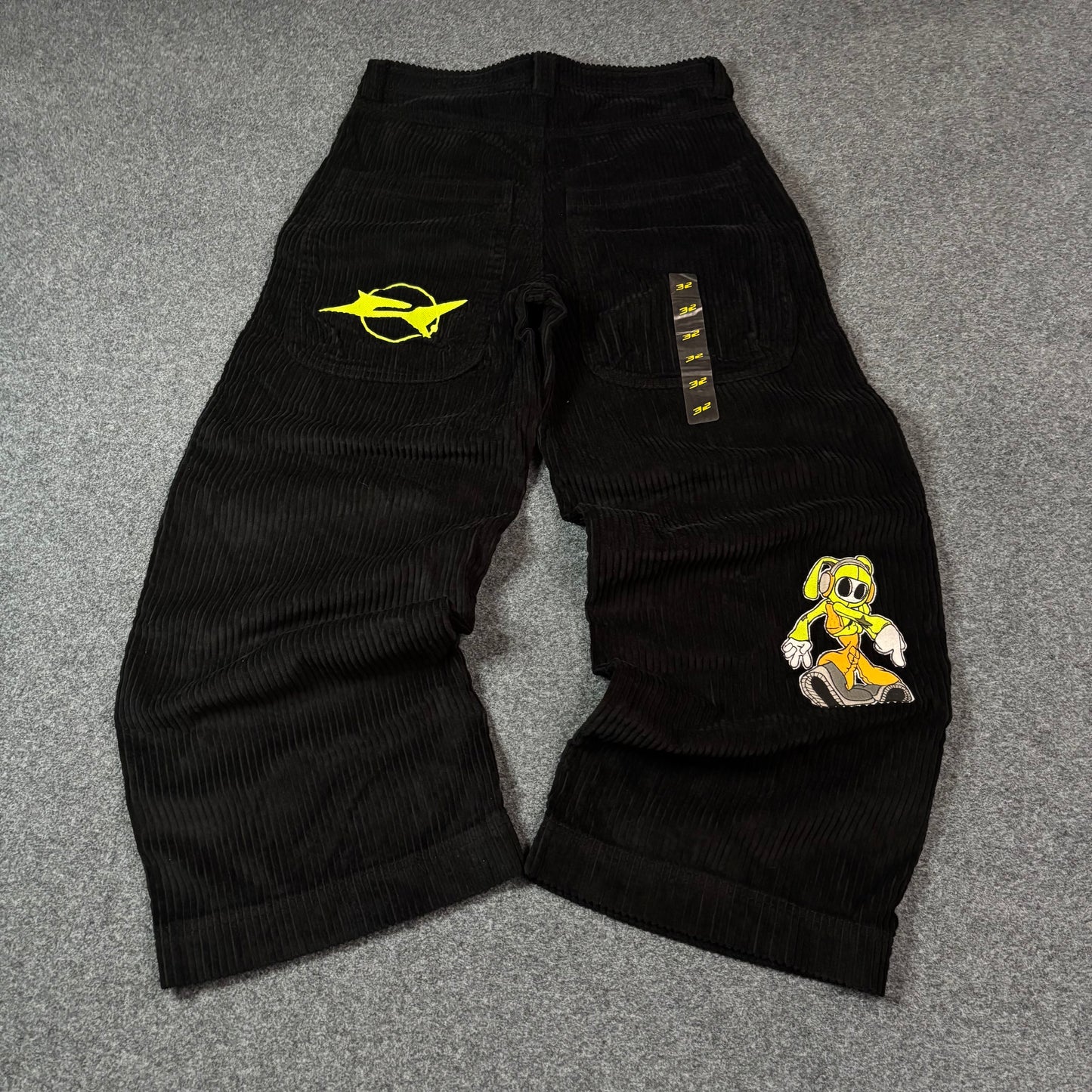 A Lab mega rave black corduroy pants