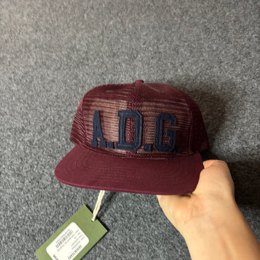 Denim Tears ADG mesh cap burgundy
