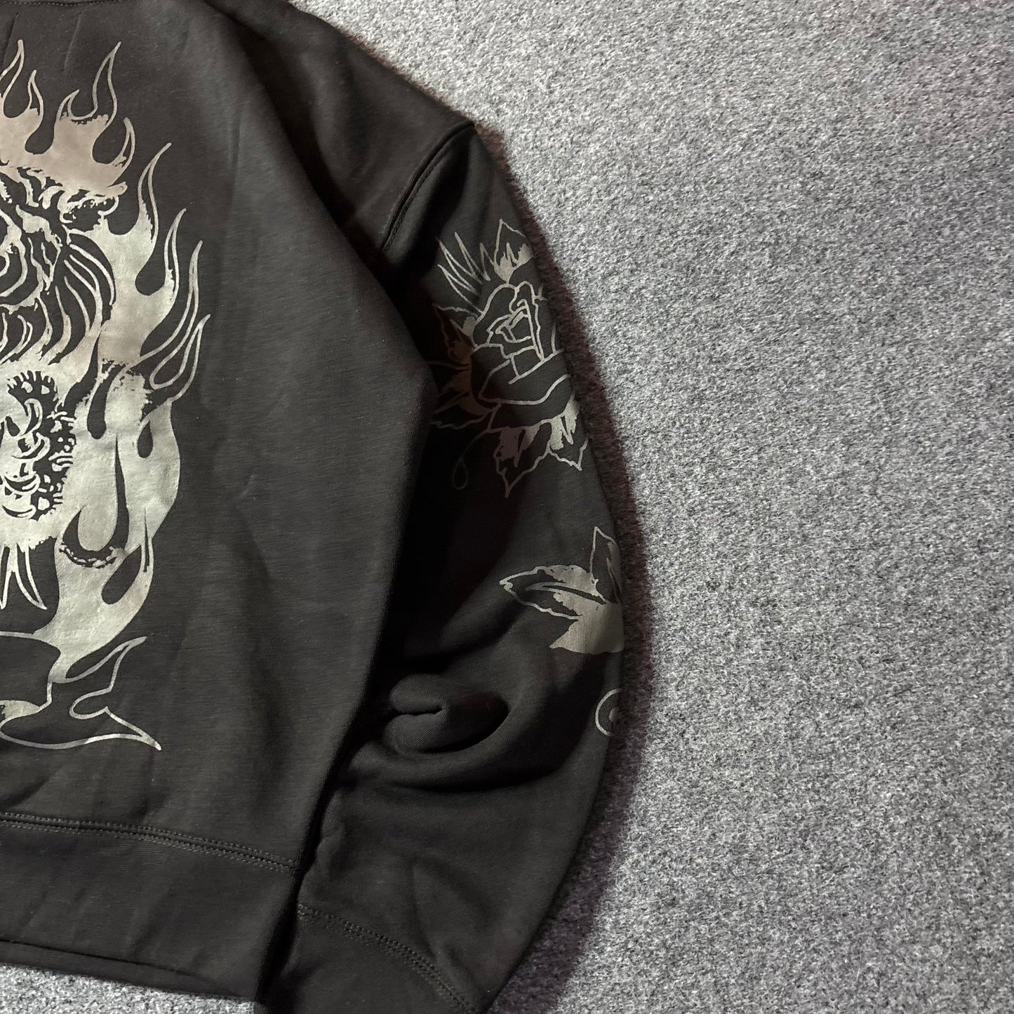 Ed Hardy LKS skull boxy zip hoodie