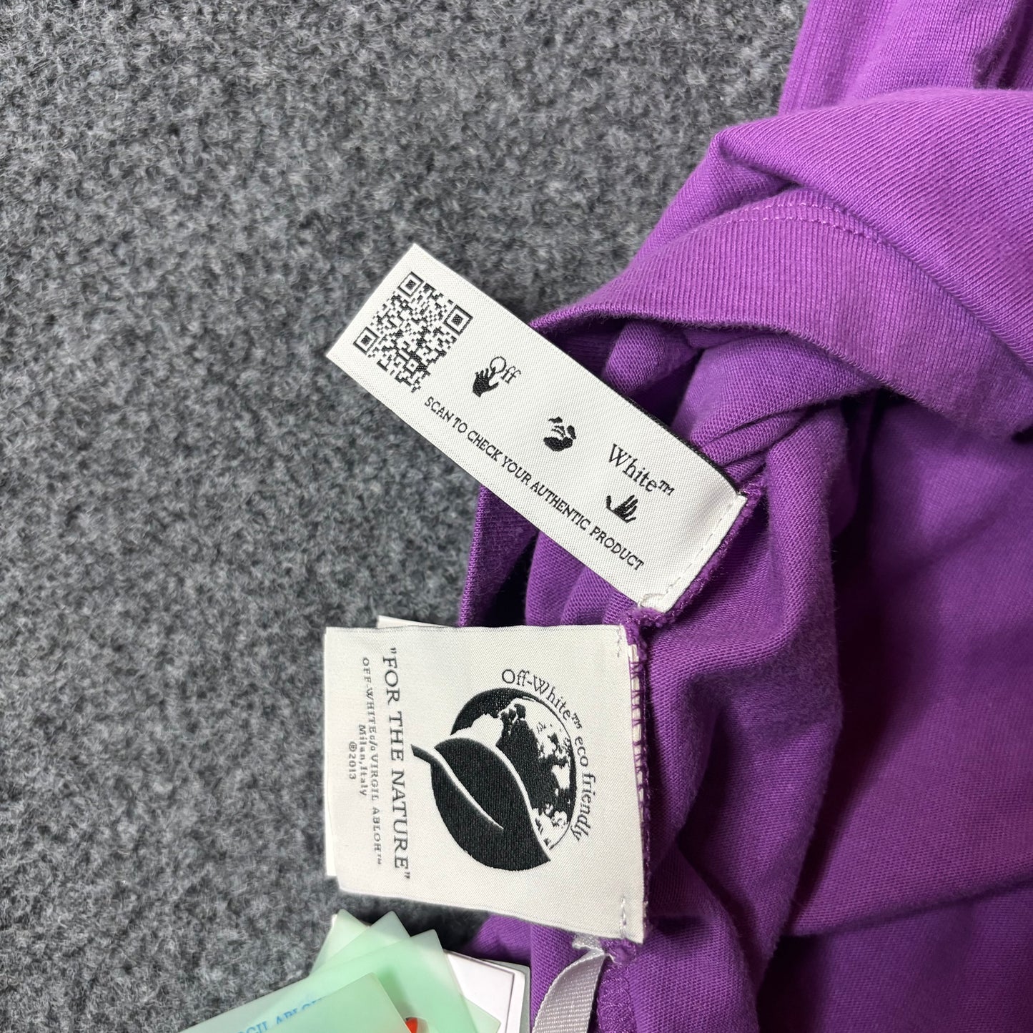 Off White orchid white hand arrow slim s/s tee