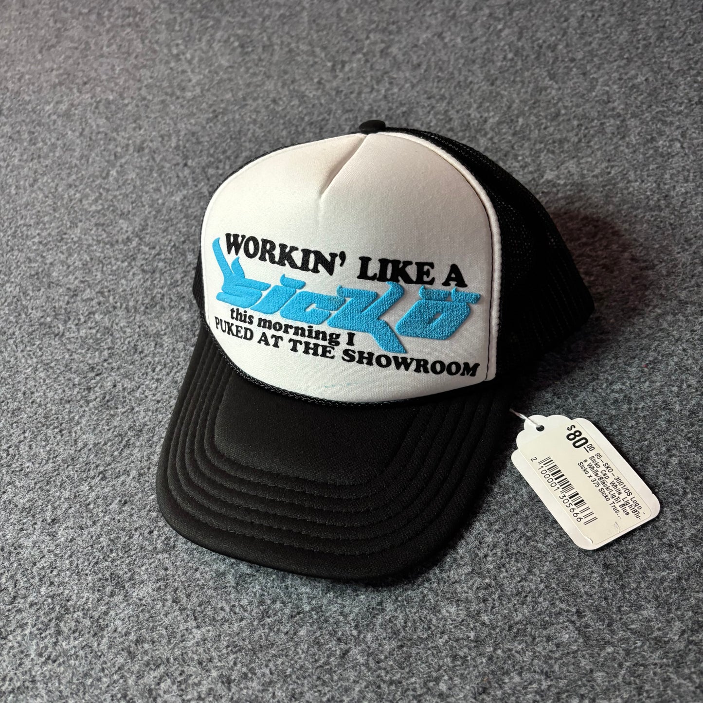 Sicko black & light blue trucker hat