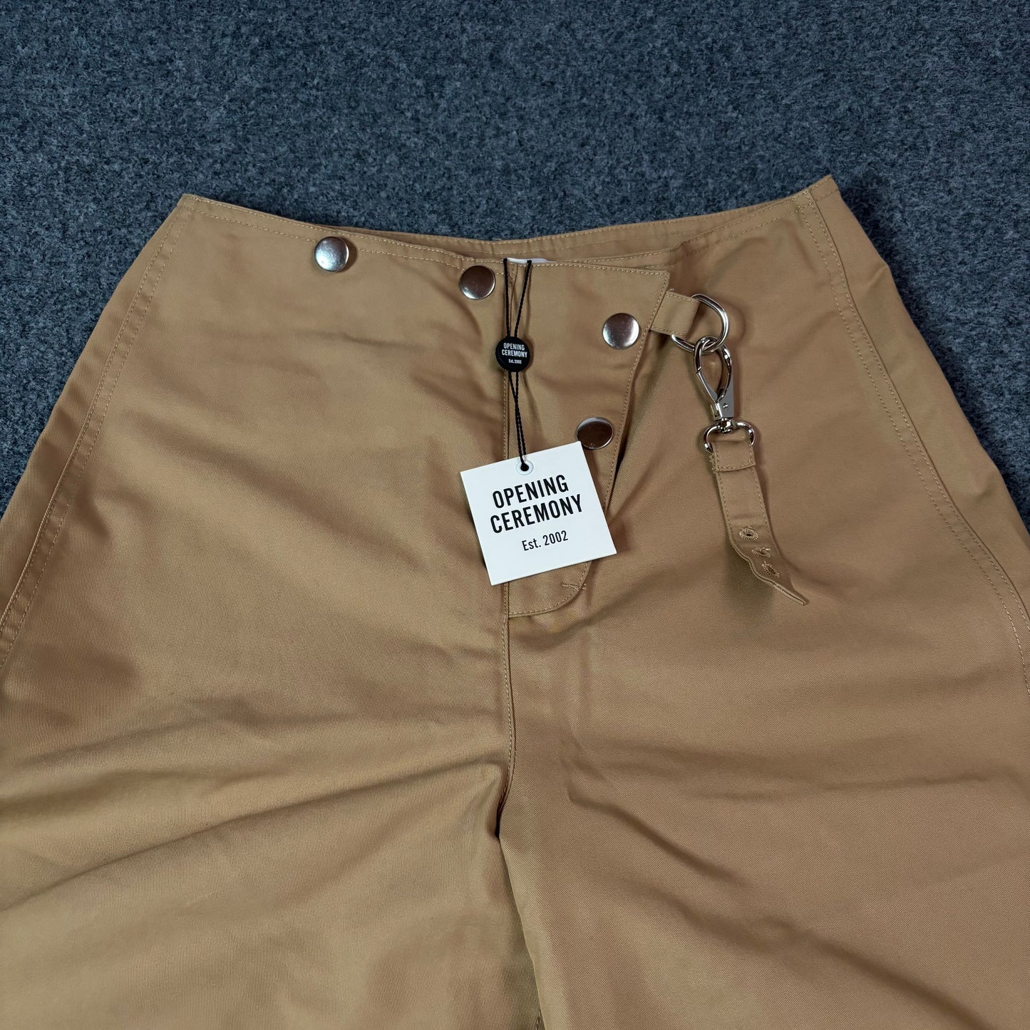 Open ceremony snap wide leg pants