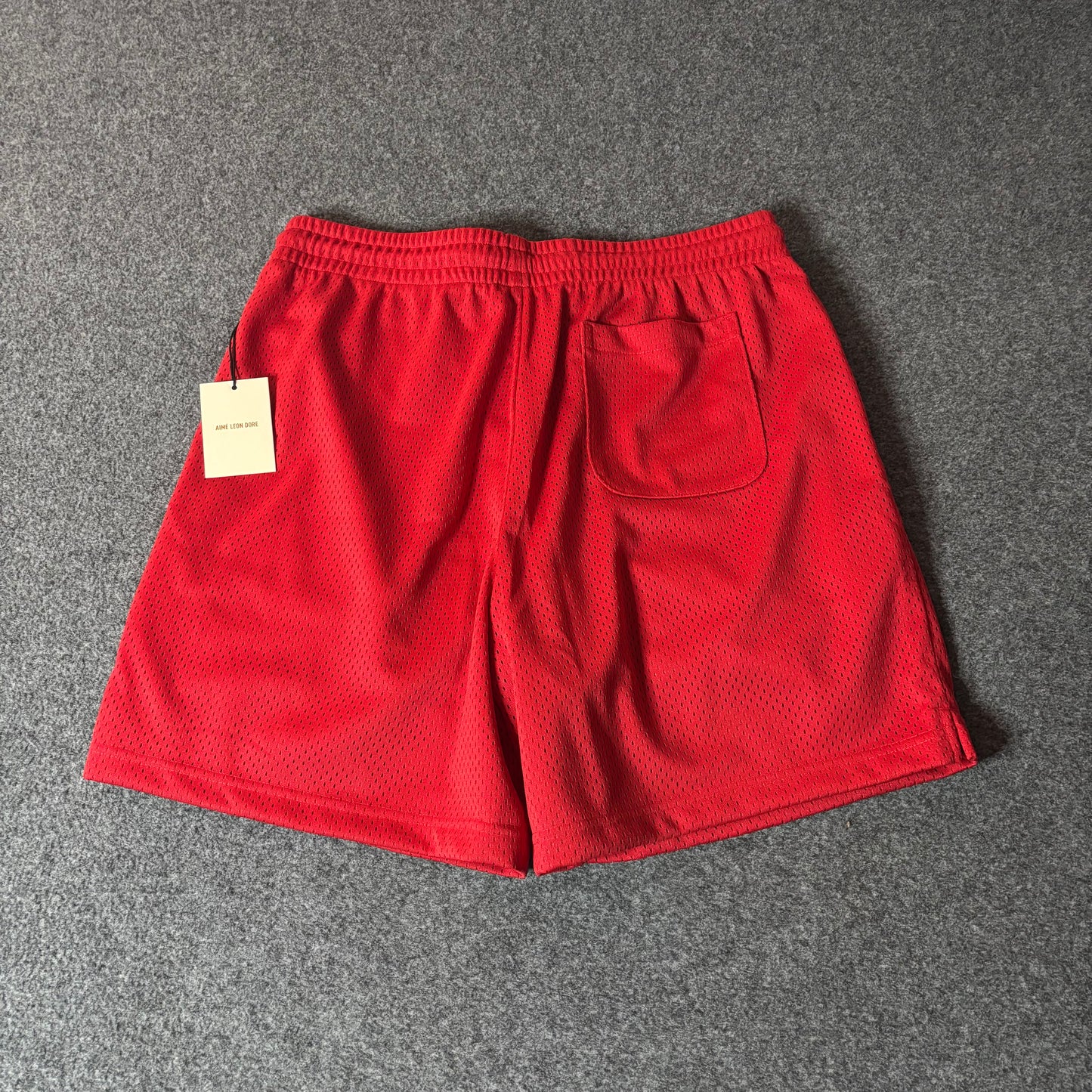 Aime Leon Dore mesh gym short true red