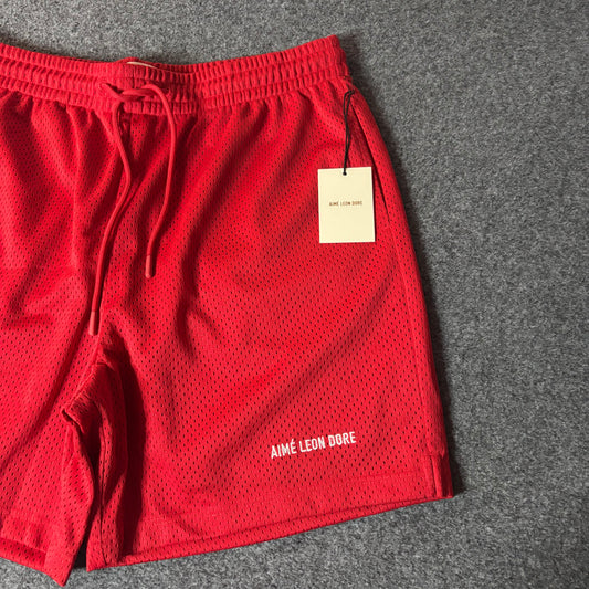 Aime Leon Dore mesh gym short true red