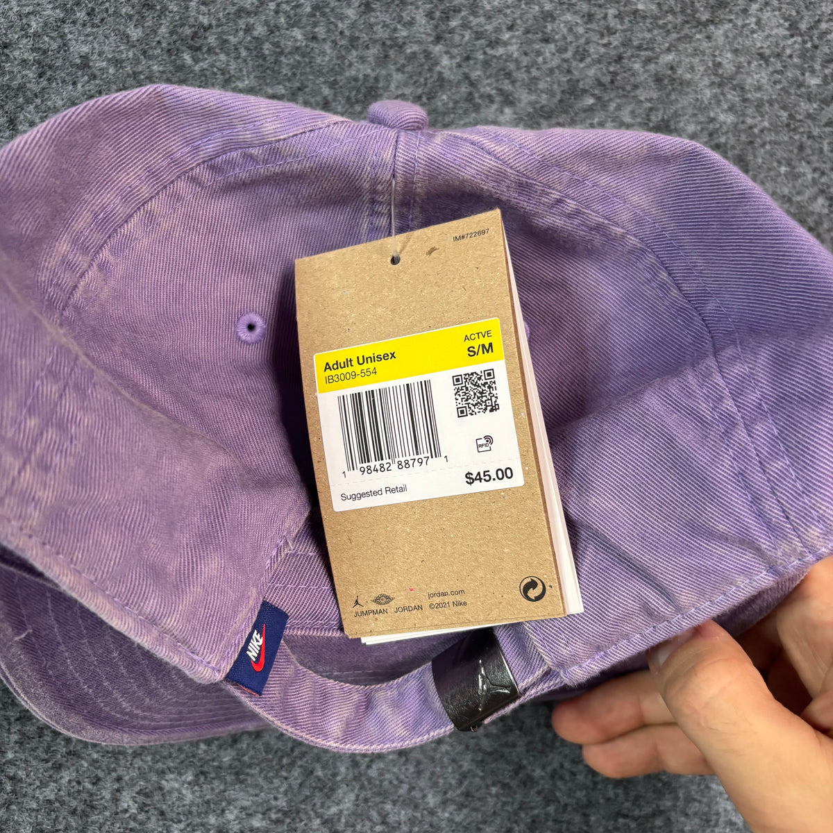 Jordan embroidered logo hat lilac
