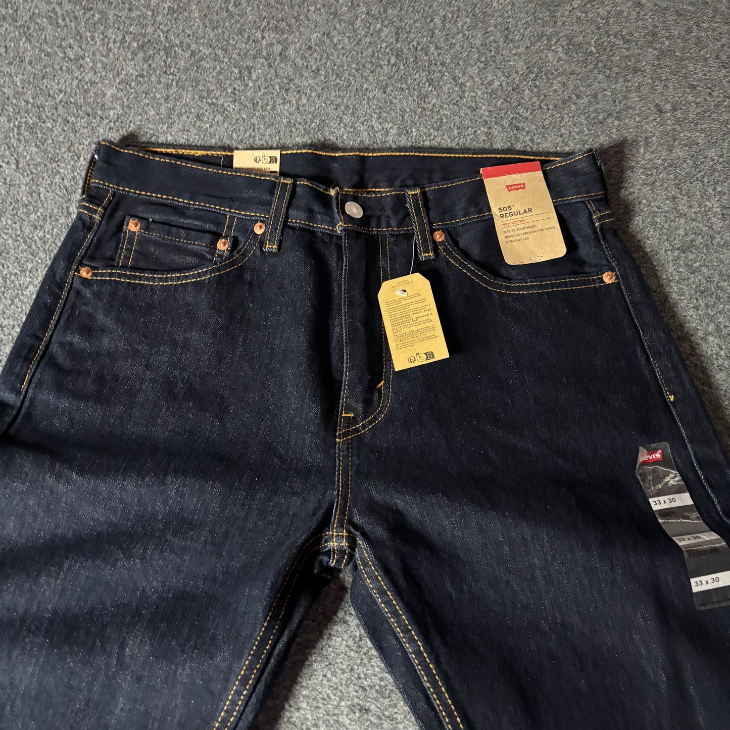 Levi’s 505 regular fit indigo jeans