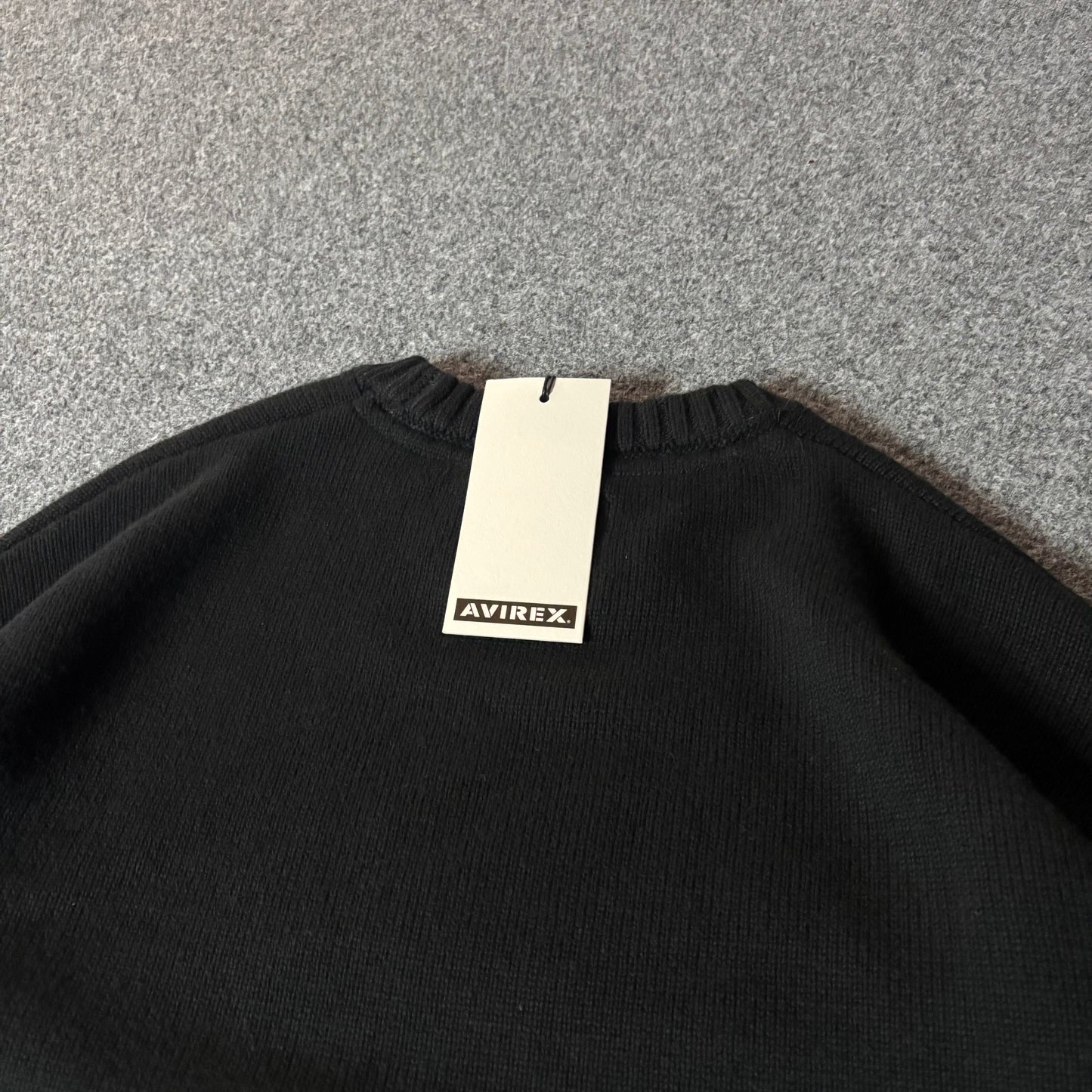 Avirex track field knit sweater black/noir