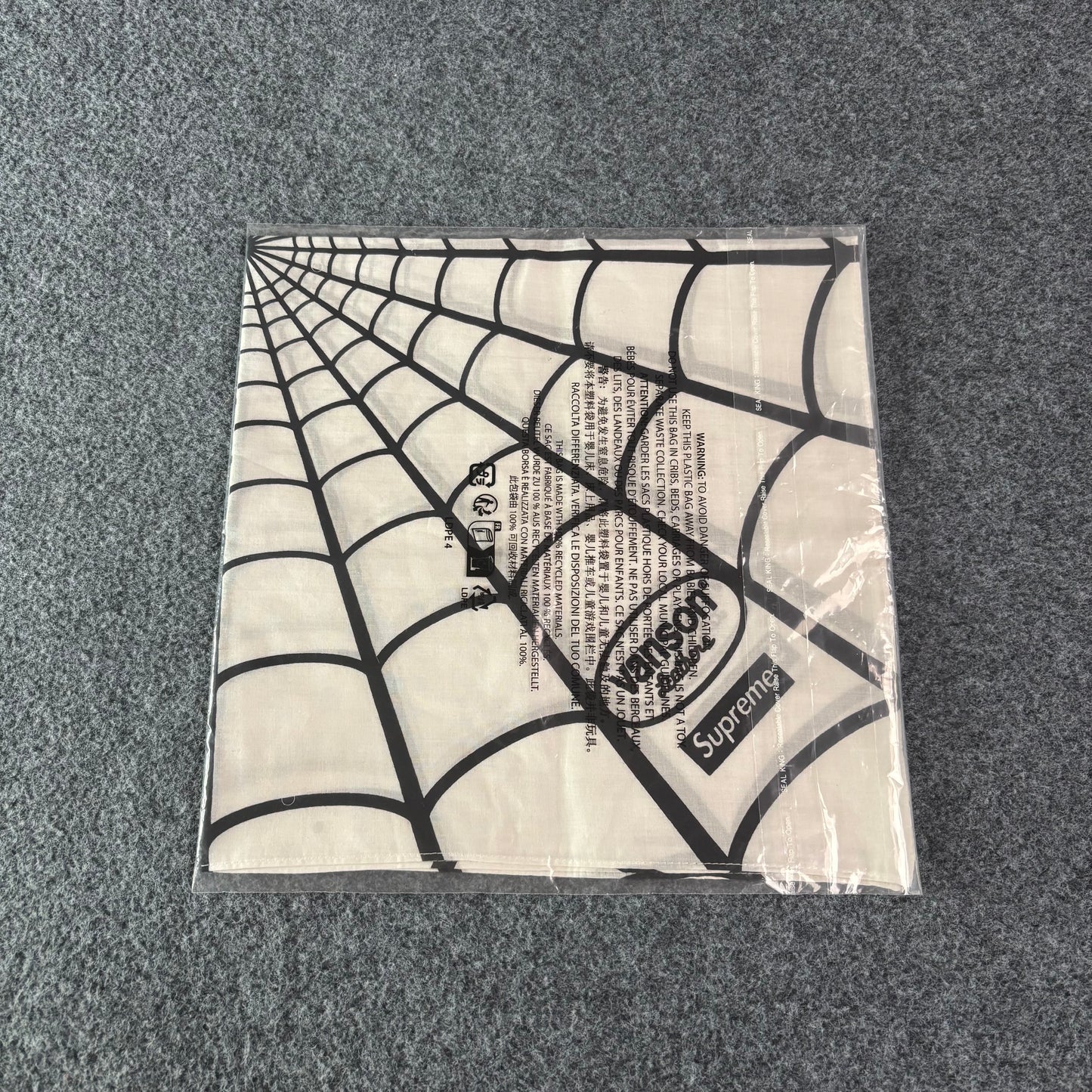 Supreme x Vanson Leathers x Spiderman bandana