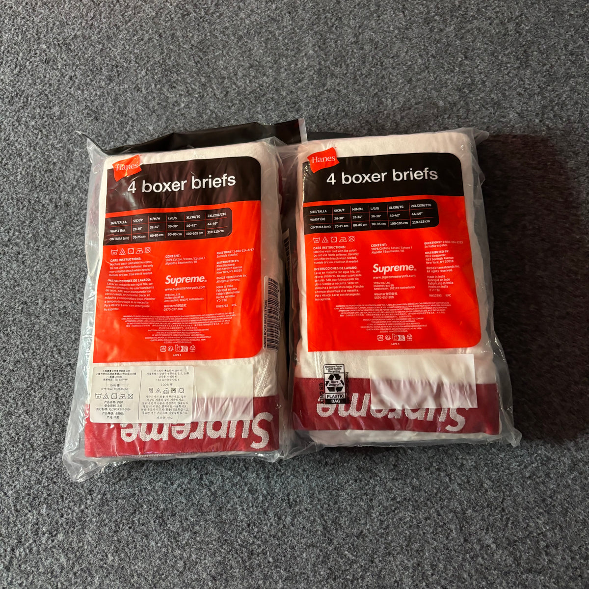 Supreme white boxers 4-pack
