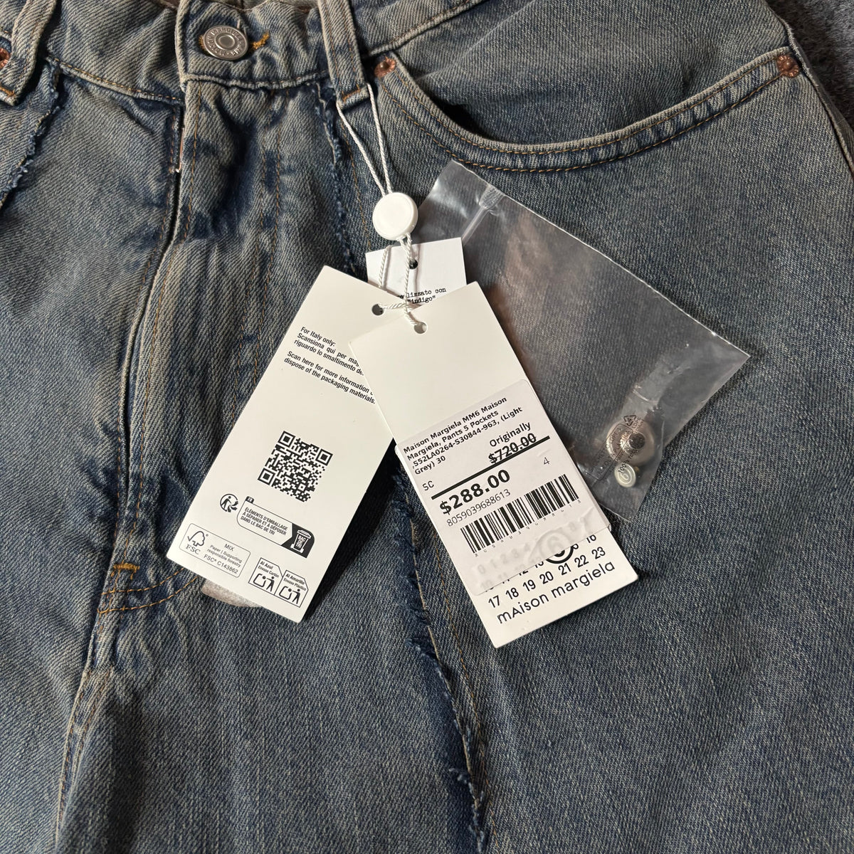 Maison Margiela MM6, Pants 5 Pockets (Light Grey)