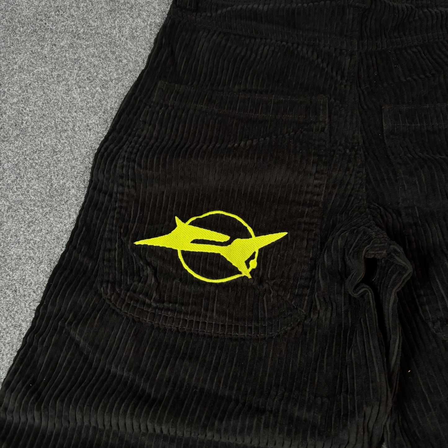A Lab mega rave black corduroy pants