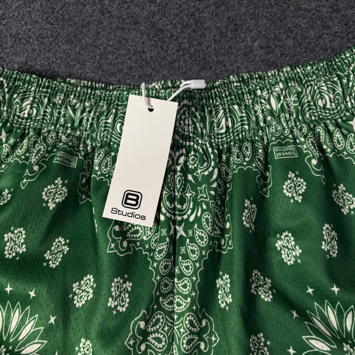 Bravest studios paisley green mesh shorts