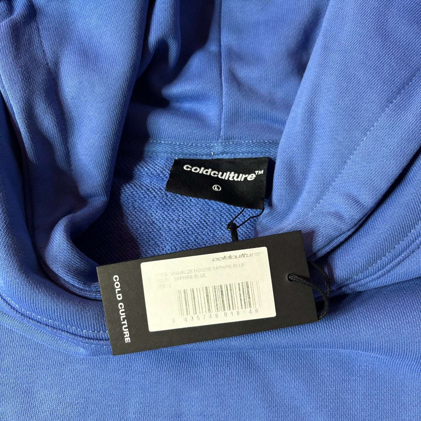 Cold Culture visualice hoodie saphire blue