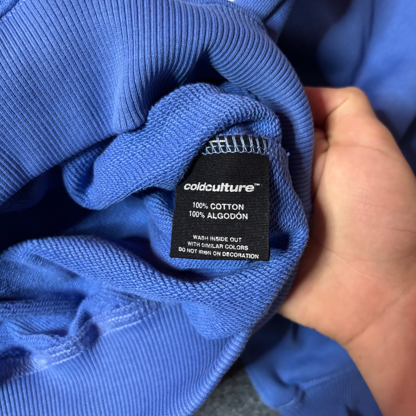 Cold Culture visualice hoodie saphire blue