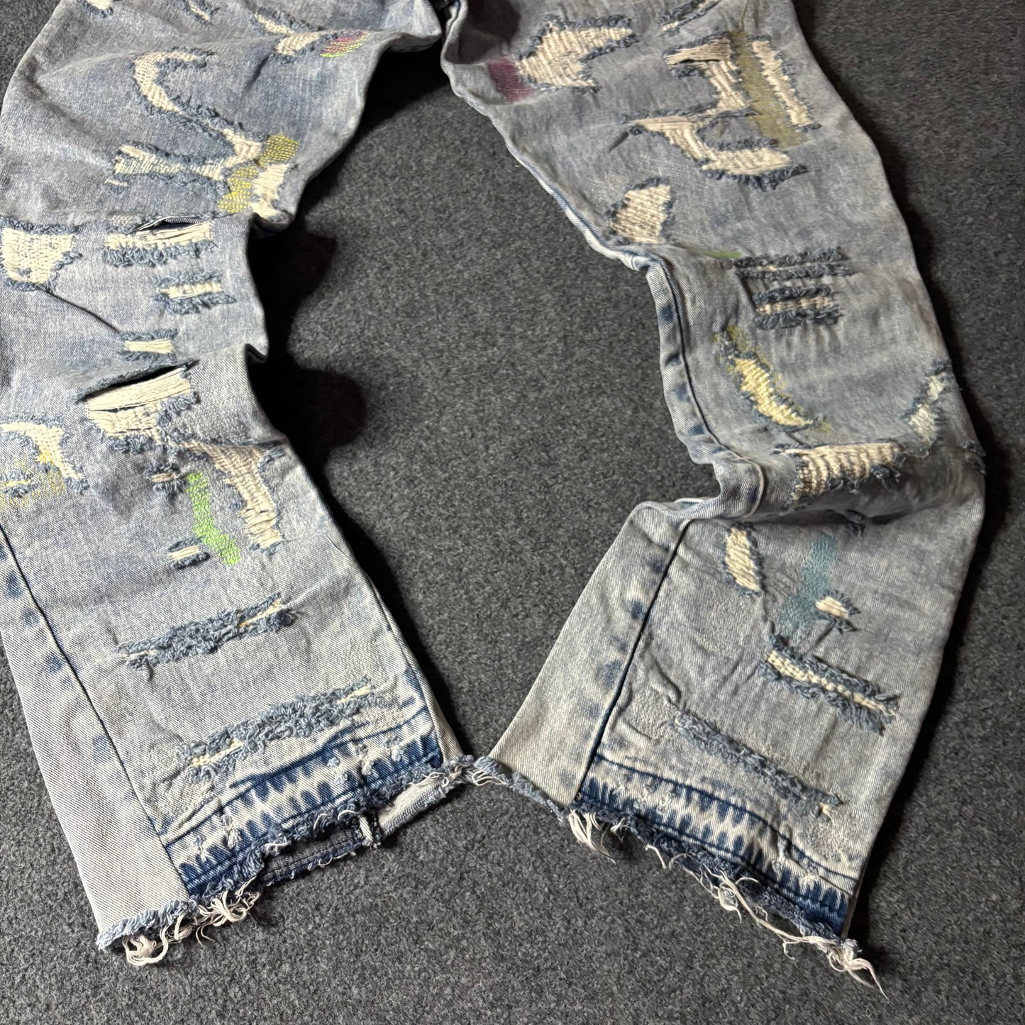 MNML flared reconstructed denim heavy jeans