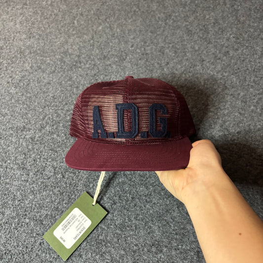 Denim Tears ADG mesh cap burgundy