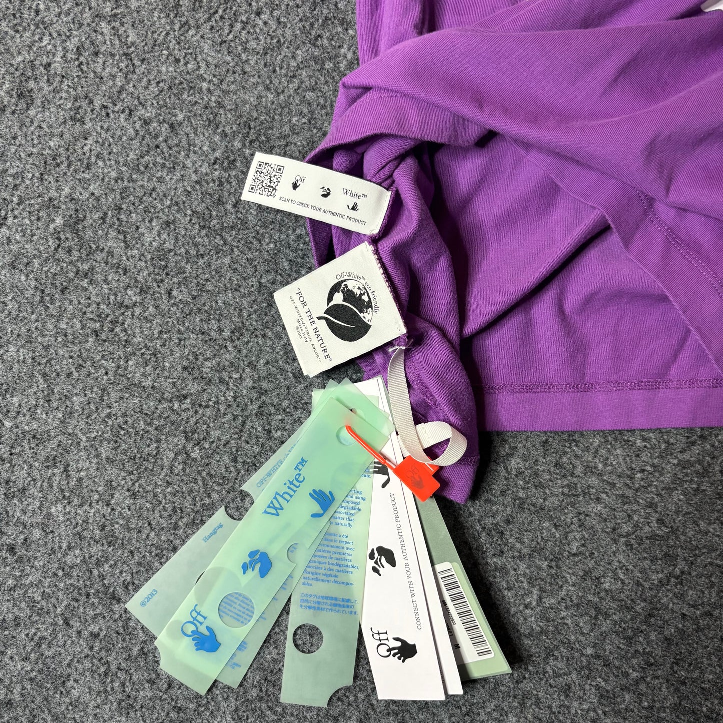 Off White orchid white hand arrow slim s/s tee