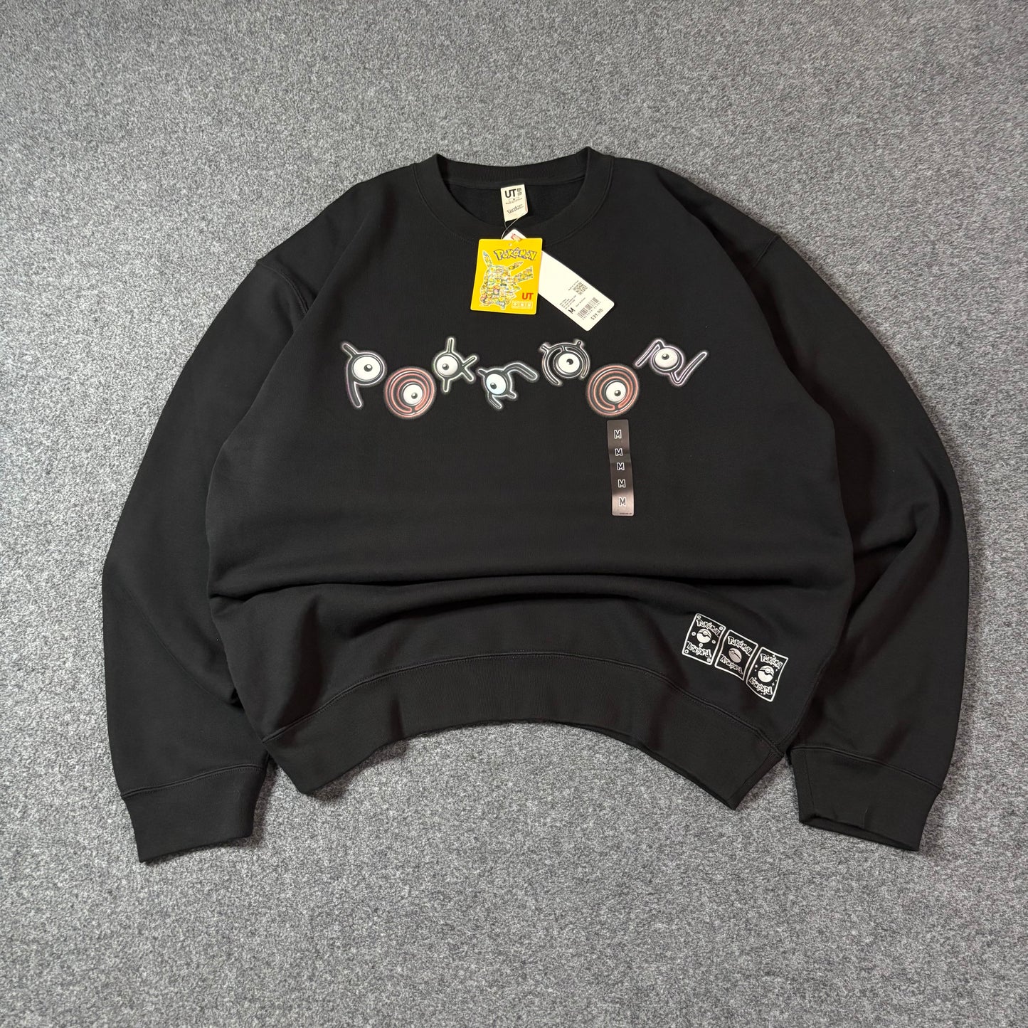 Uniqlo x Pokemon unown crewneck black