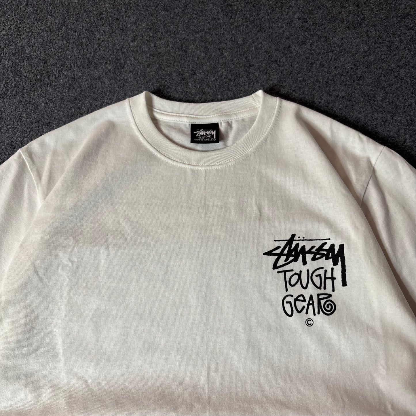 Stussy tough gear white tee