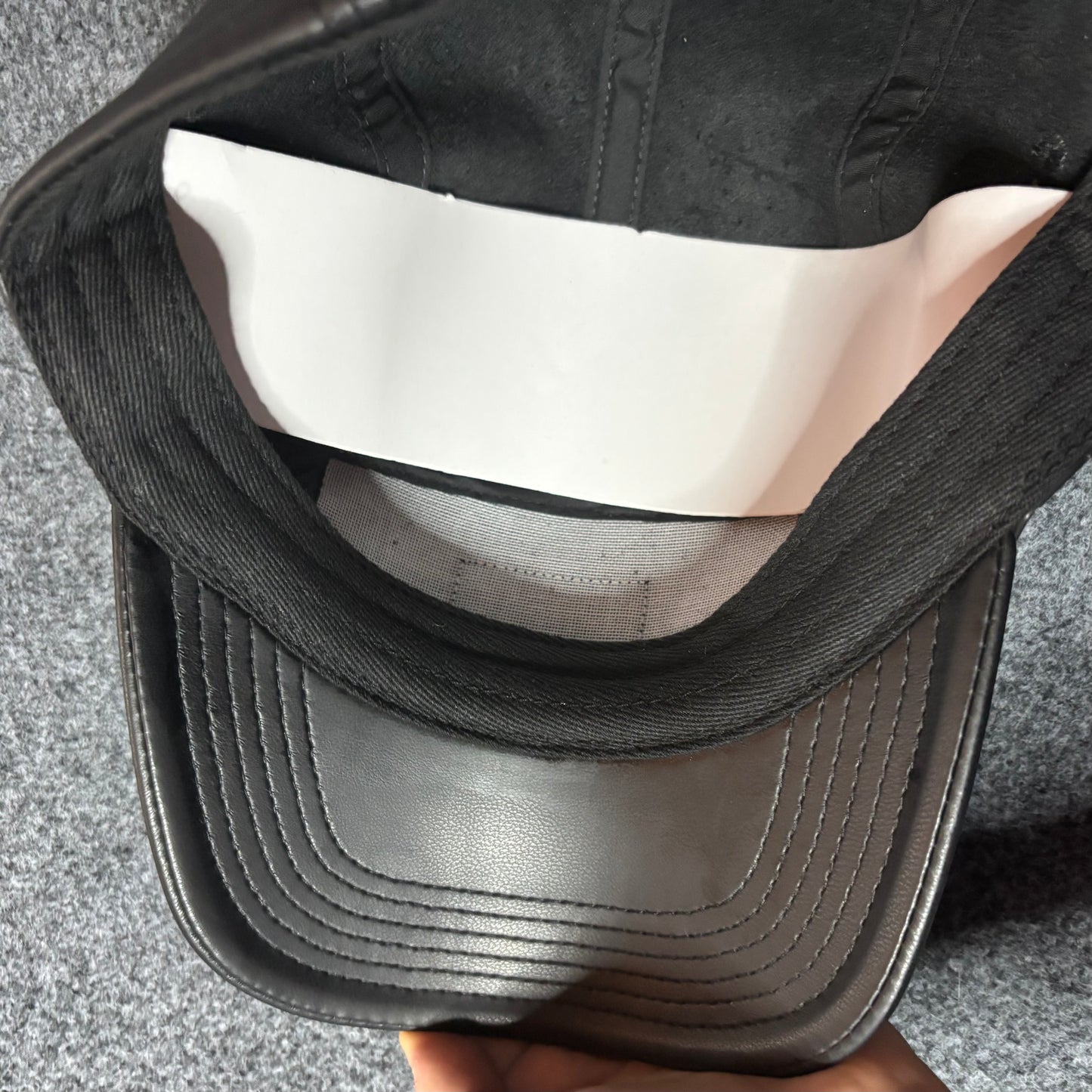 Fuck The Population perforated leather hat