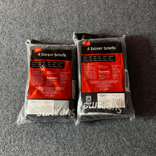 Supreme black boxers 4-pack