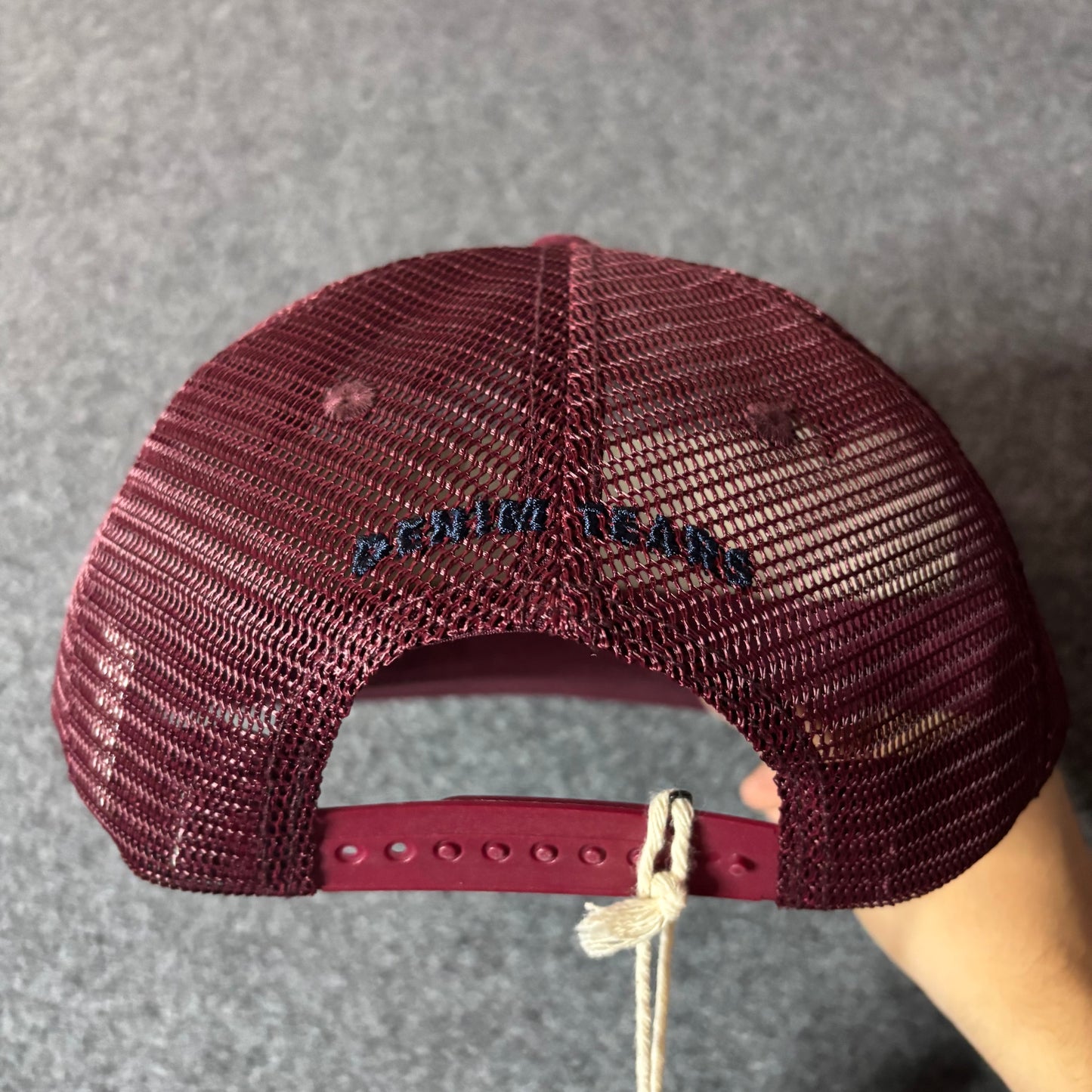 Denim Tears ADG mesh cap burgundy