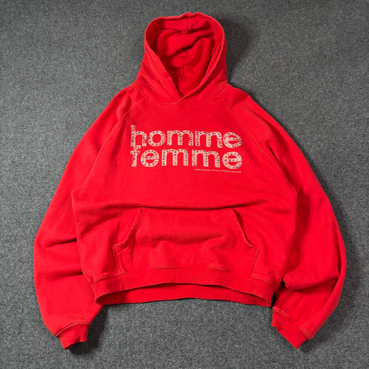 Homme Femme Mardi Gras’s red hoodie