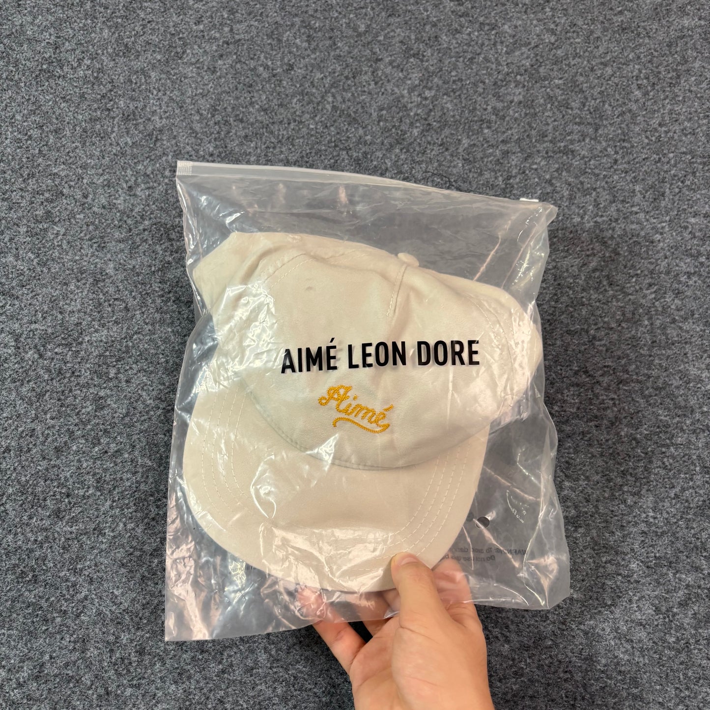 Aime Leon Dore stitch cap silver brich