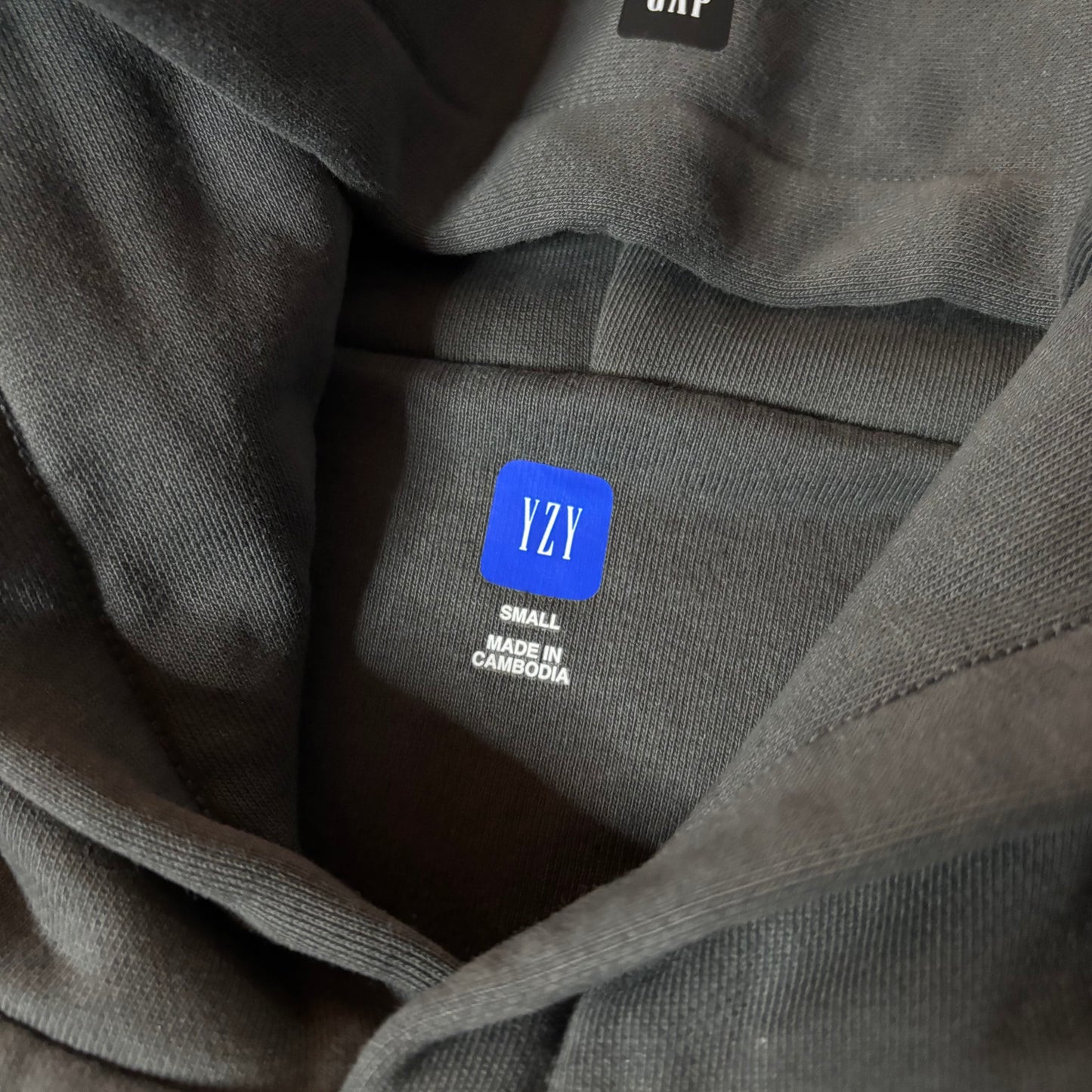 Yeezy x Gap shrunken hoodie grey