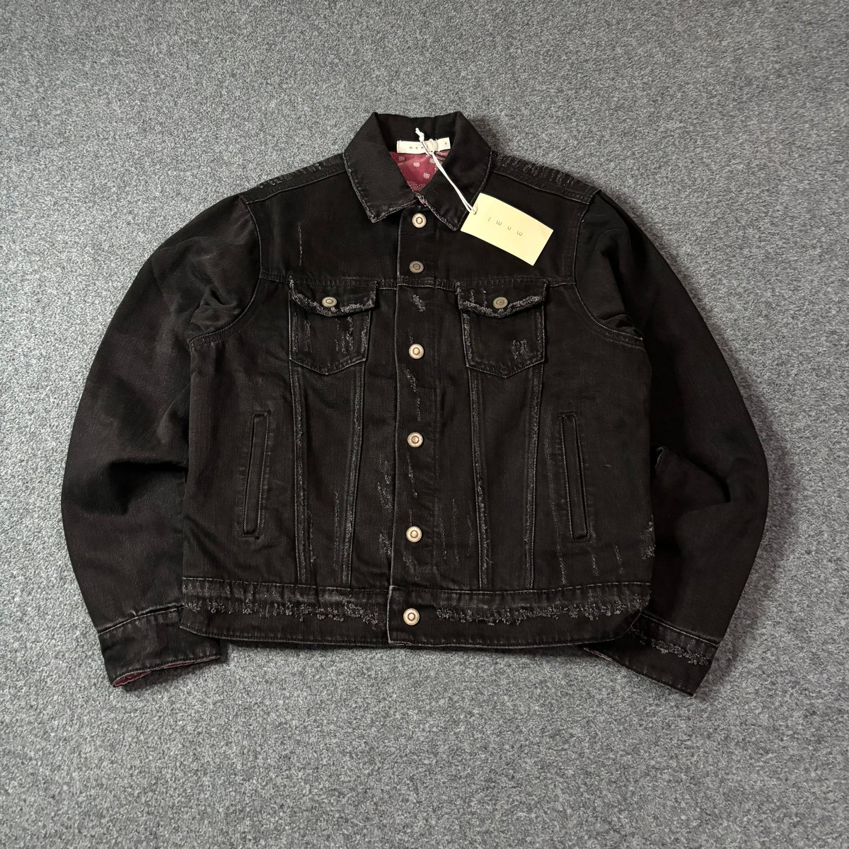 Mnml reversible paisley trucker jacket