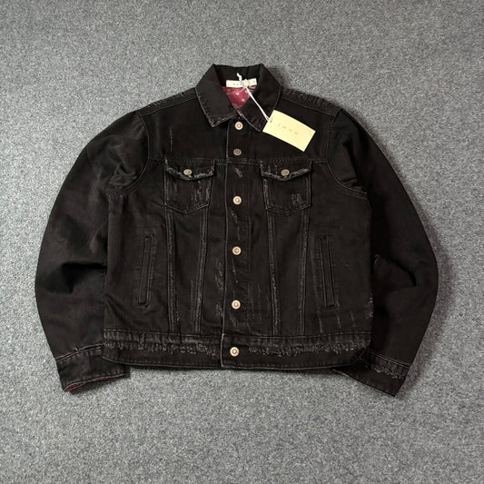 Mnml reversible paisley trucker jacket