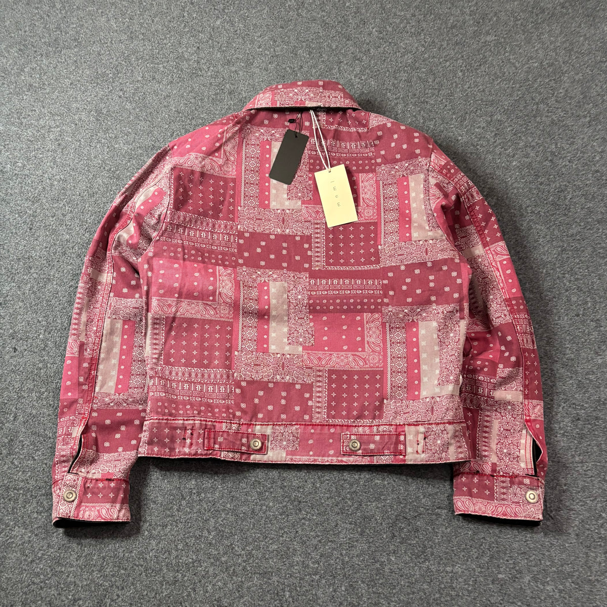 Mnml reversible paisley trucker jacket