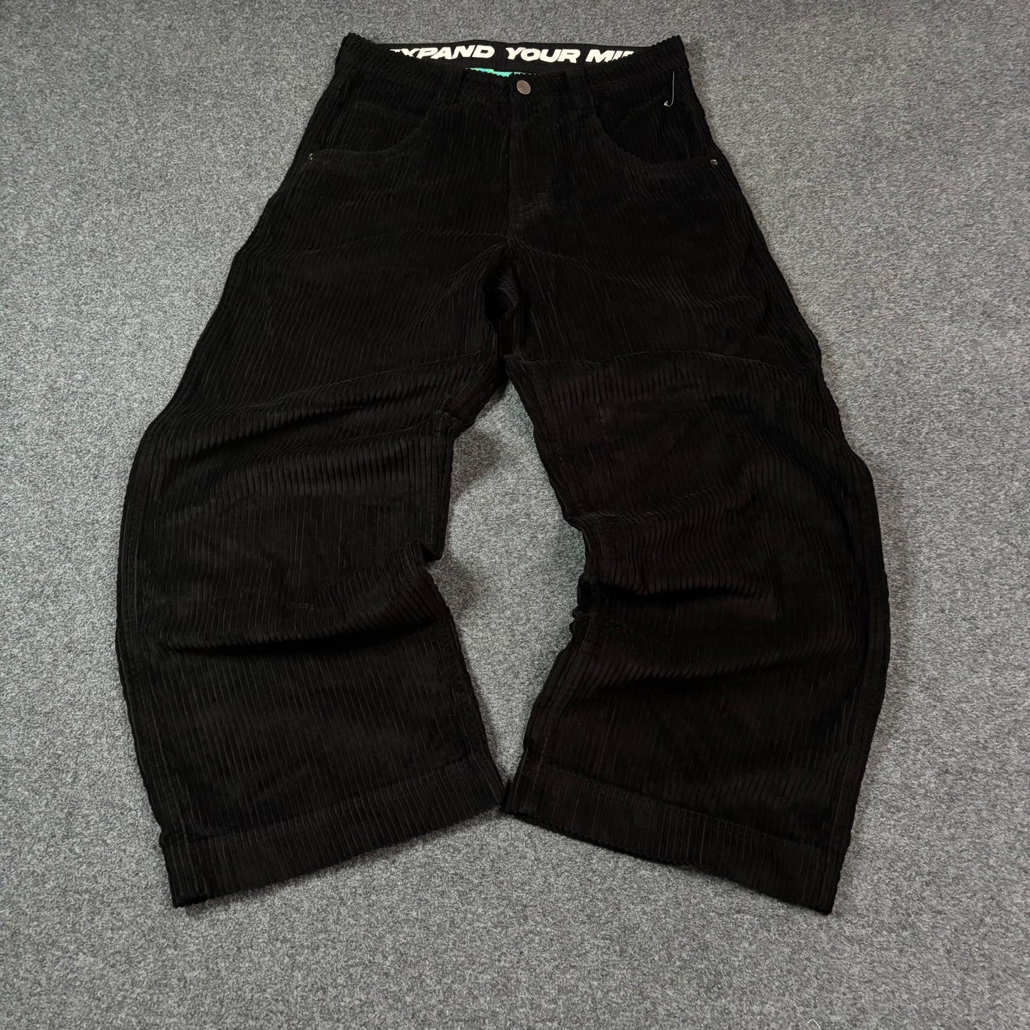A Lab mega rave black corduroy pants