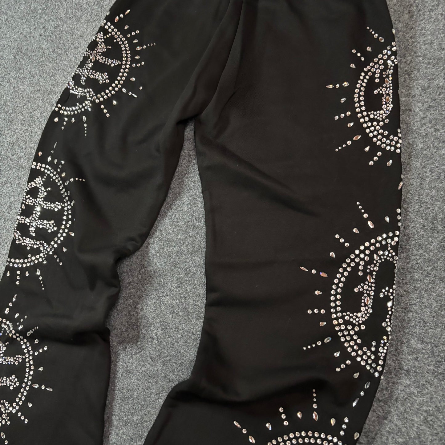 Mixed Emotions rhinestone embellishment track pant