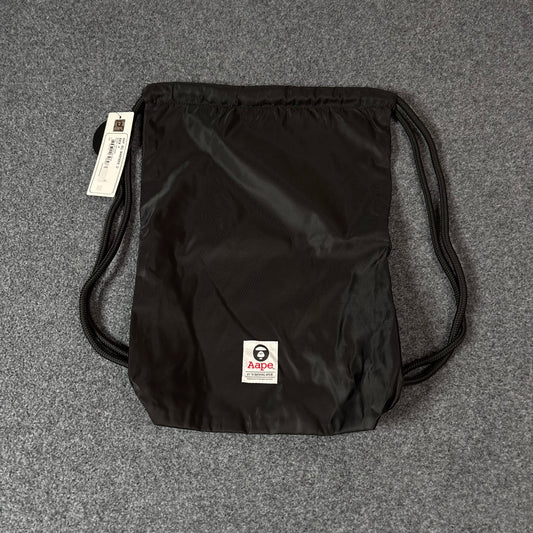 Aape drawstrings bag black