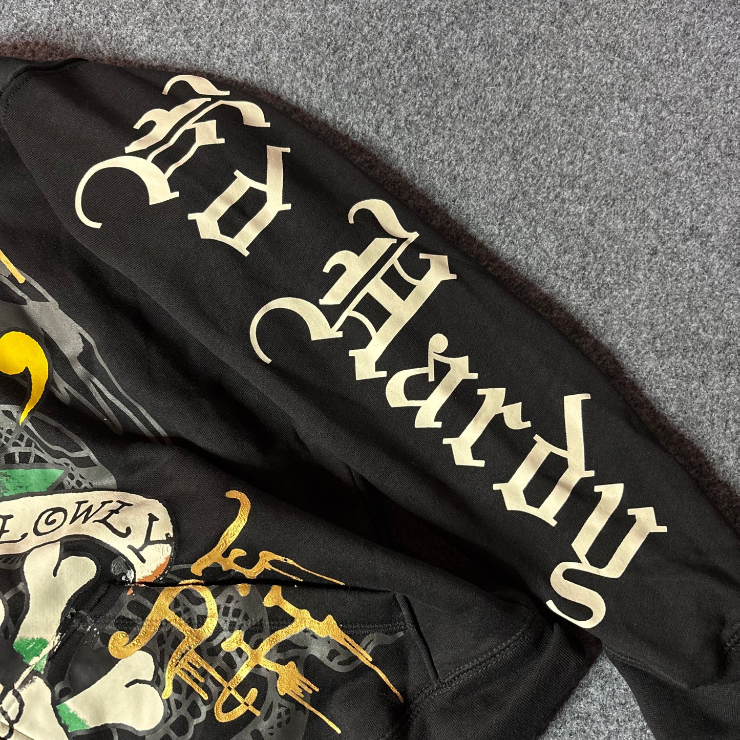 Ed Hardy LKS skull boxy zip hoodie