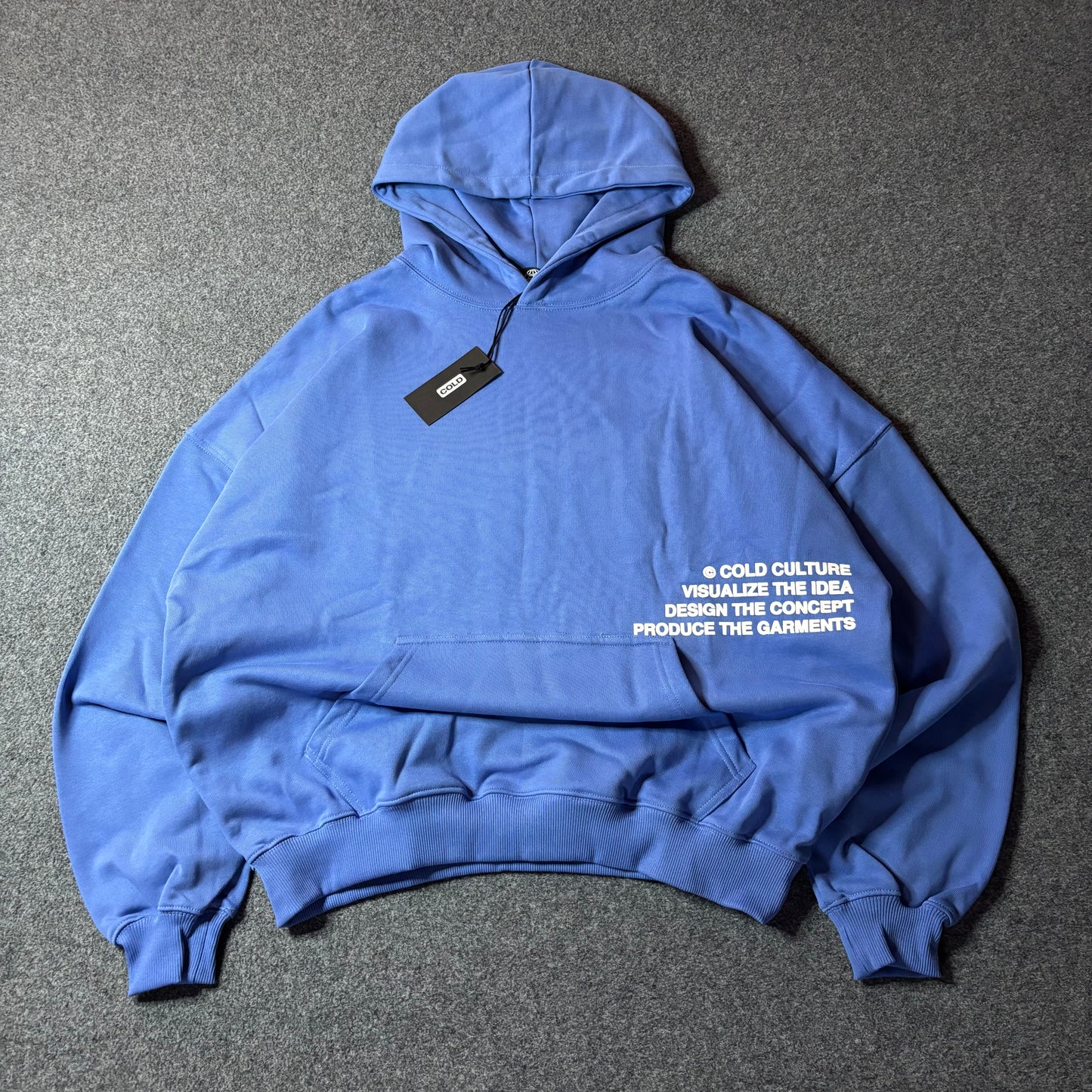 Cold Culture visualice hoodie saphire blue