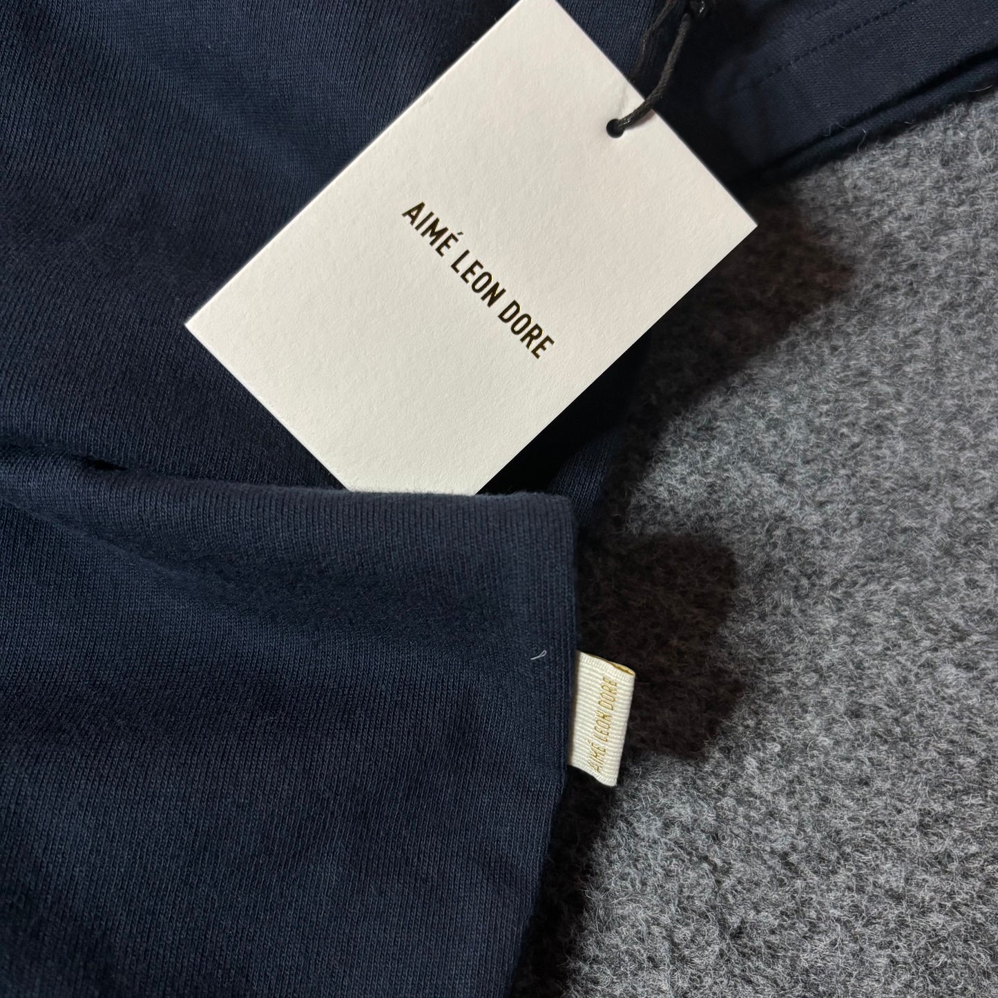 Aime Leon Dore ss micro din logo navy tee