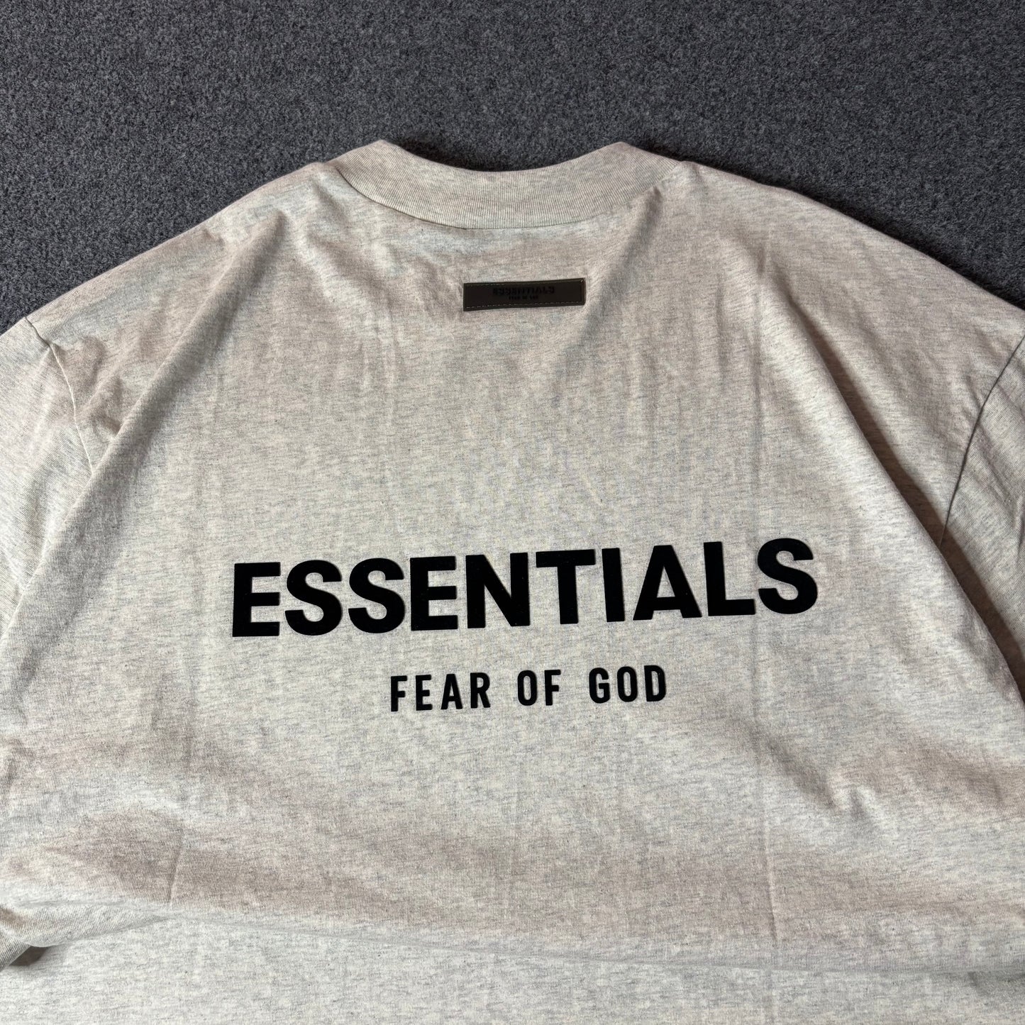Essentials light oatmeal tee