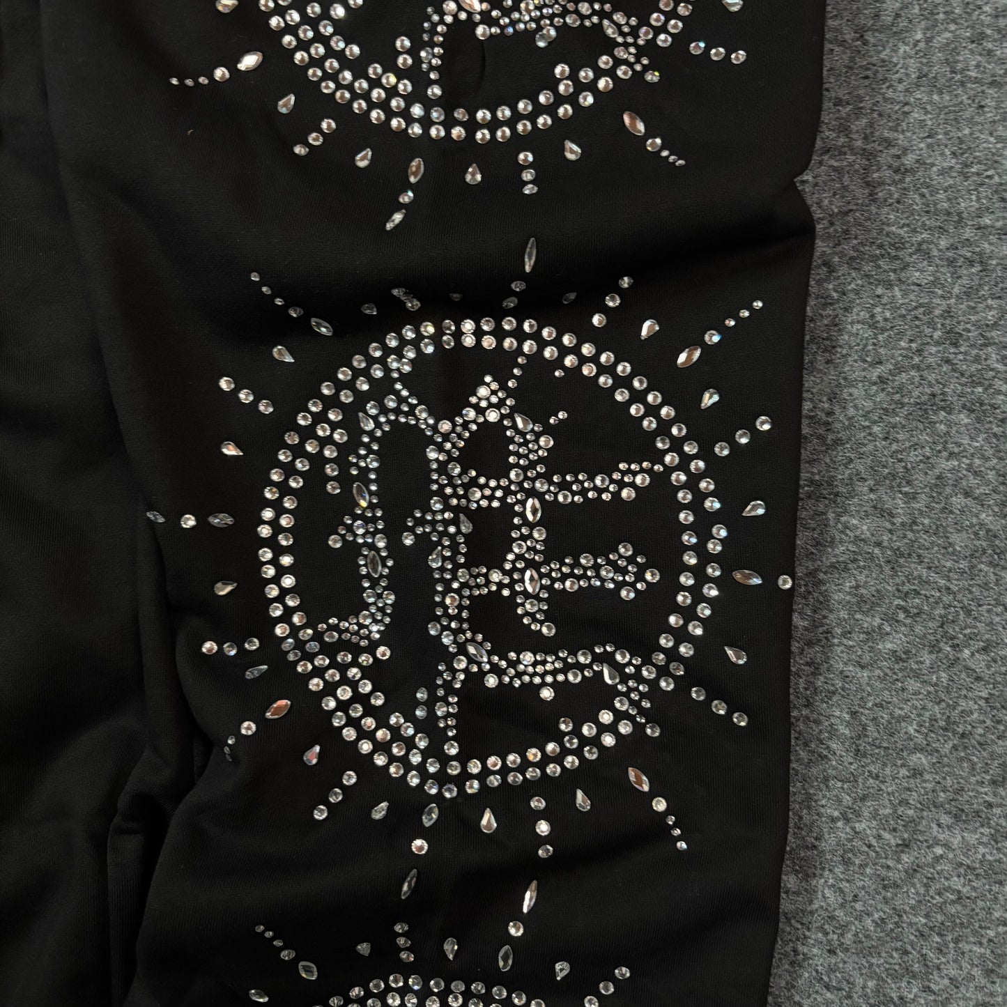 Mixed Emotions rhinestone embellishment track pant