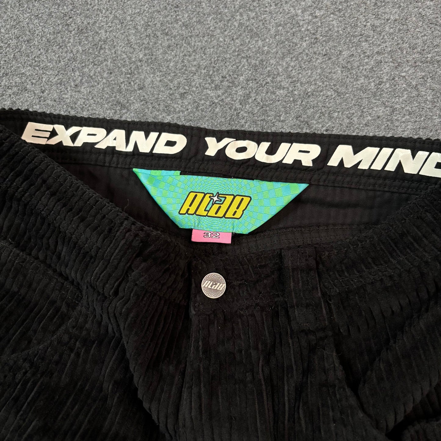 A Lab mega rave black corduroy pants