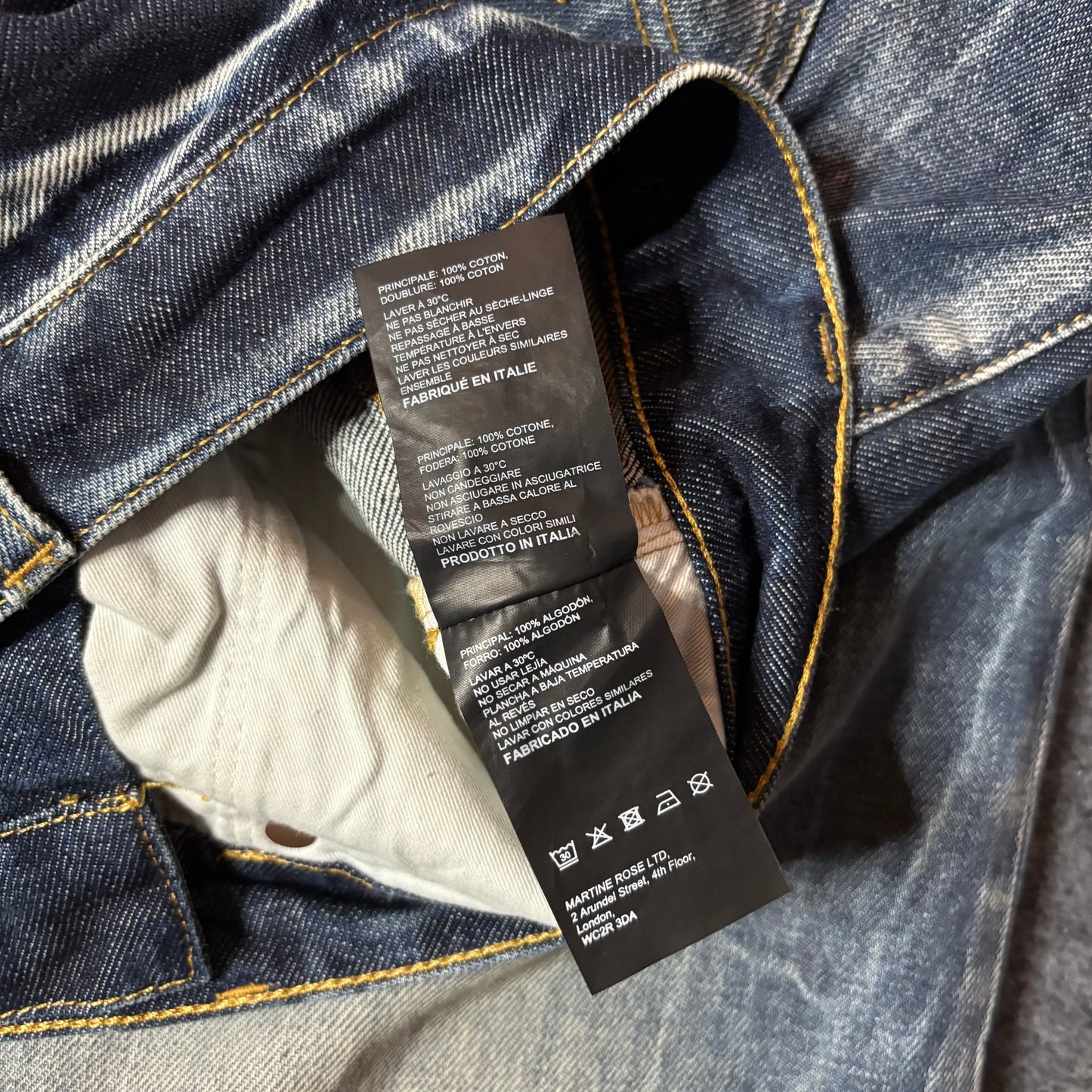 Martine Rose zip/buttons baggy jort