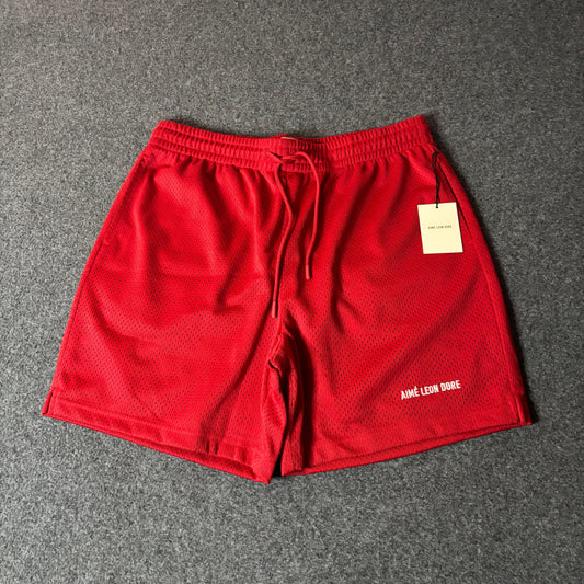 Aime Leon Dore mesh gym short true red