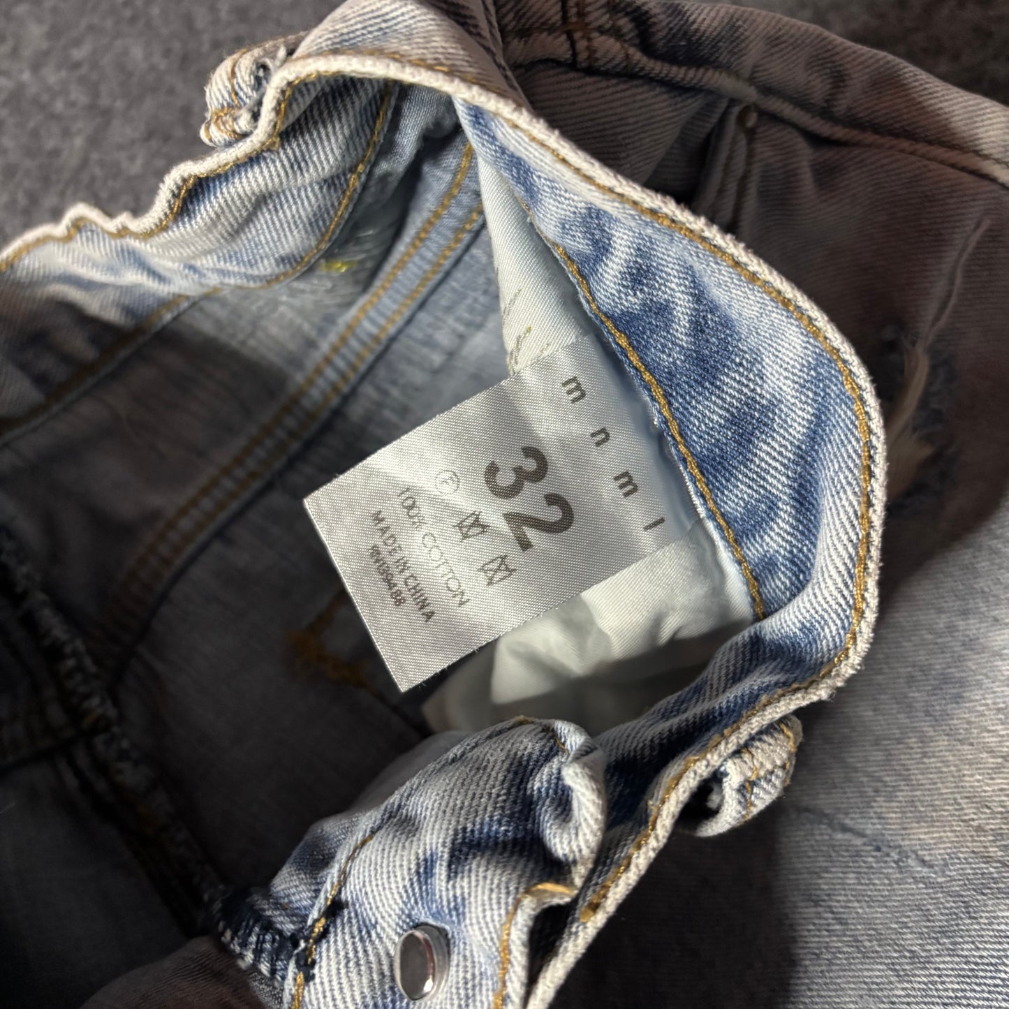 MNML flared reconstructed denim heavy jeans