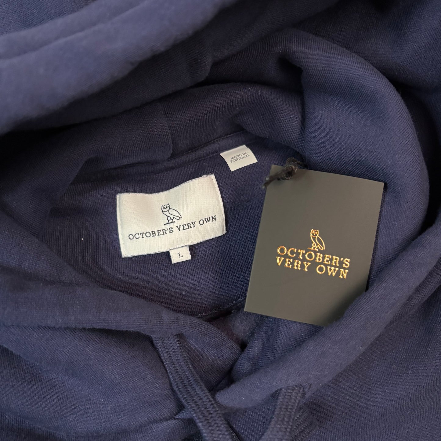 October Very Own (OVO, Drake Brand) peacoat pull over hoodie navy