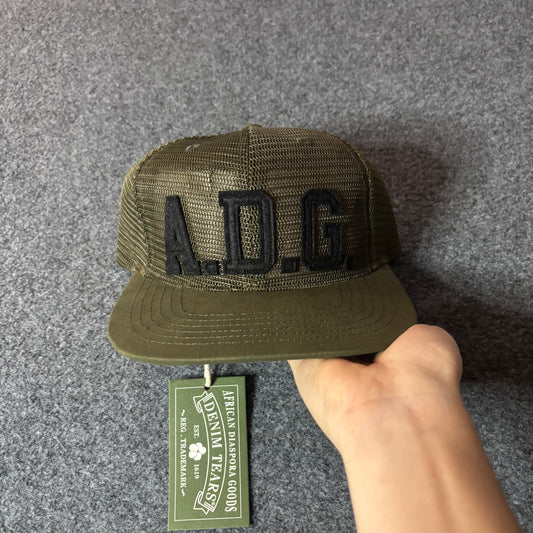 Denim tears ADG mesh cap olive