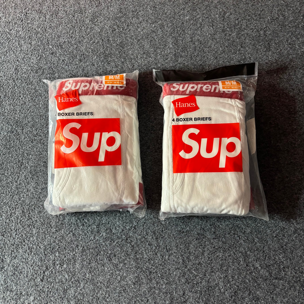 Supreme white boxers 4-pack